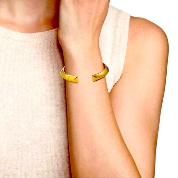 NWT Gorgeous!! Kate Spade New York Raise the Bar Cuff Gold Polished Bracelet - Picture 8 of 14